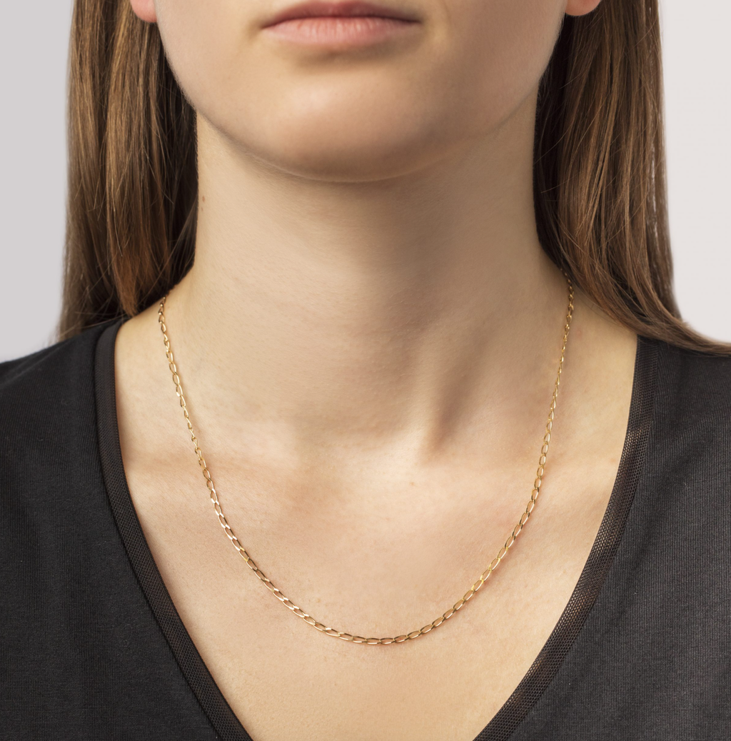 Flat Curb Chain Necklace
