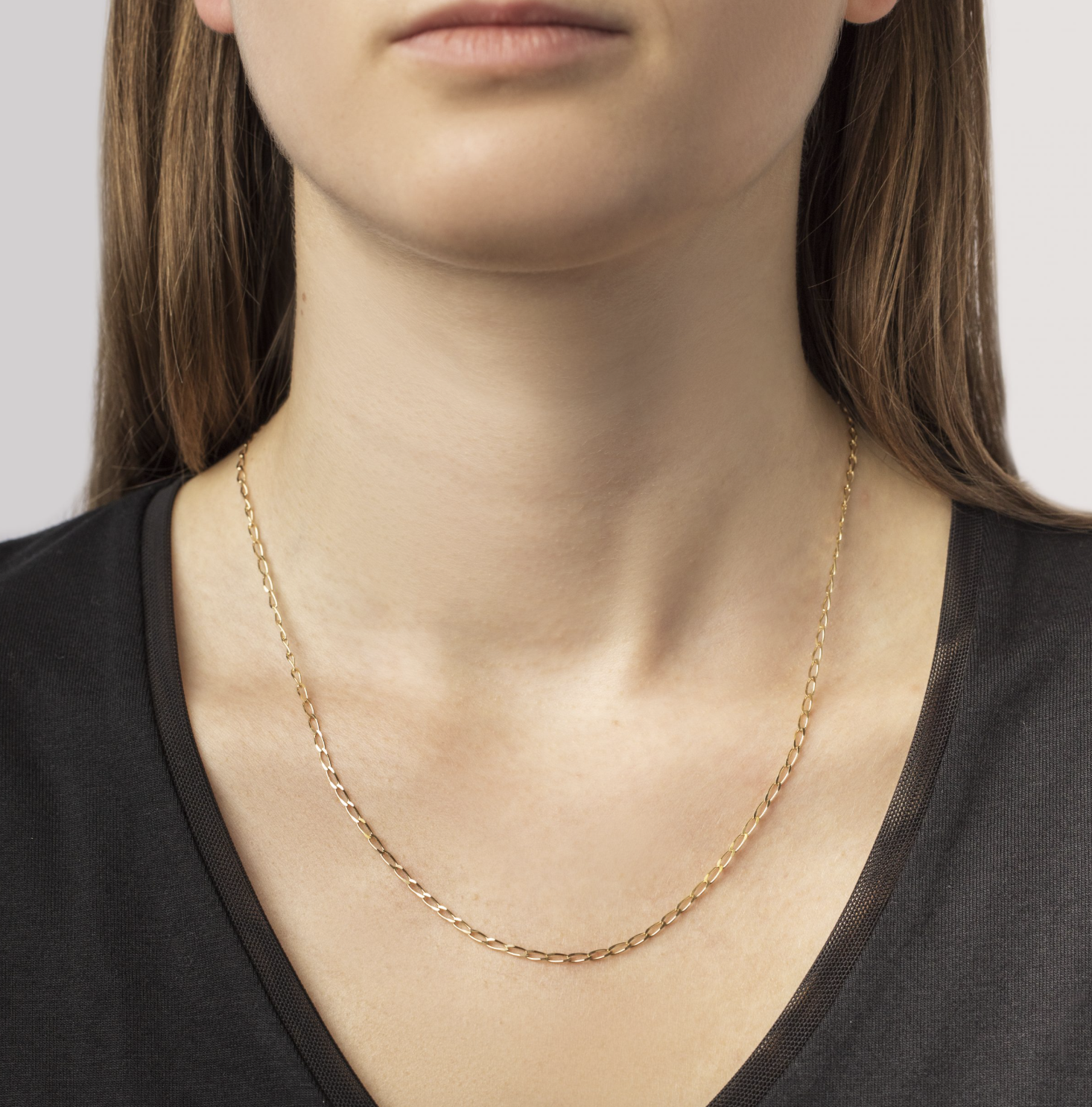 Flat Curb Chain Necklace