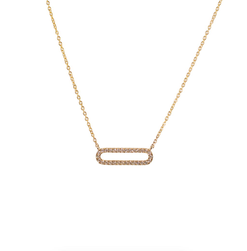 Horizontal Paperclip Necklace