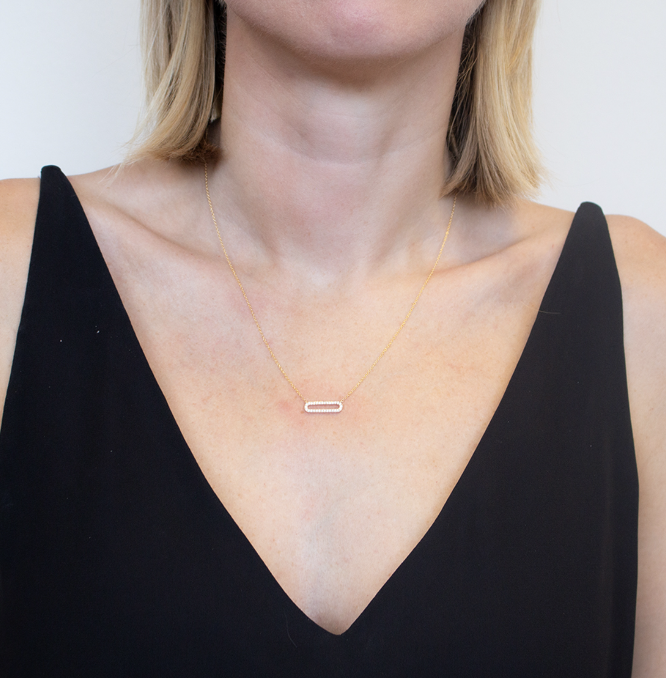 Horizontal Paperclip Necklace